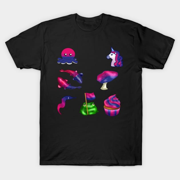 Bisexual LGBTQ Pride Flag Sticker Pack T-Shirt by YouAreValid